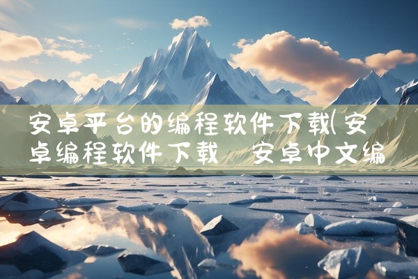 安卓平台的编程软件下载