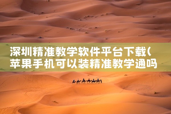 深圳精准教学软件平台下载