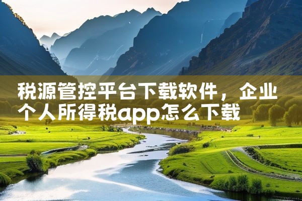 税源管控平台下载软件